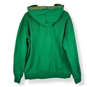 Larry June Midnight Organic Hoodie Mens Size Large Green Embroidered‎ Sweatshirt